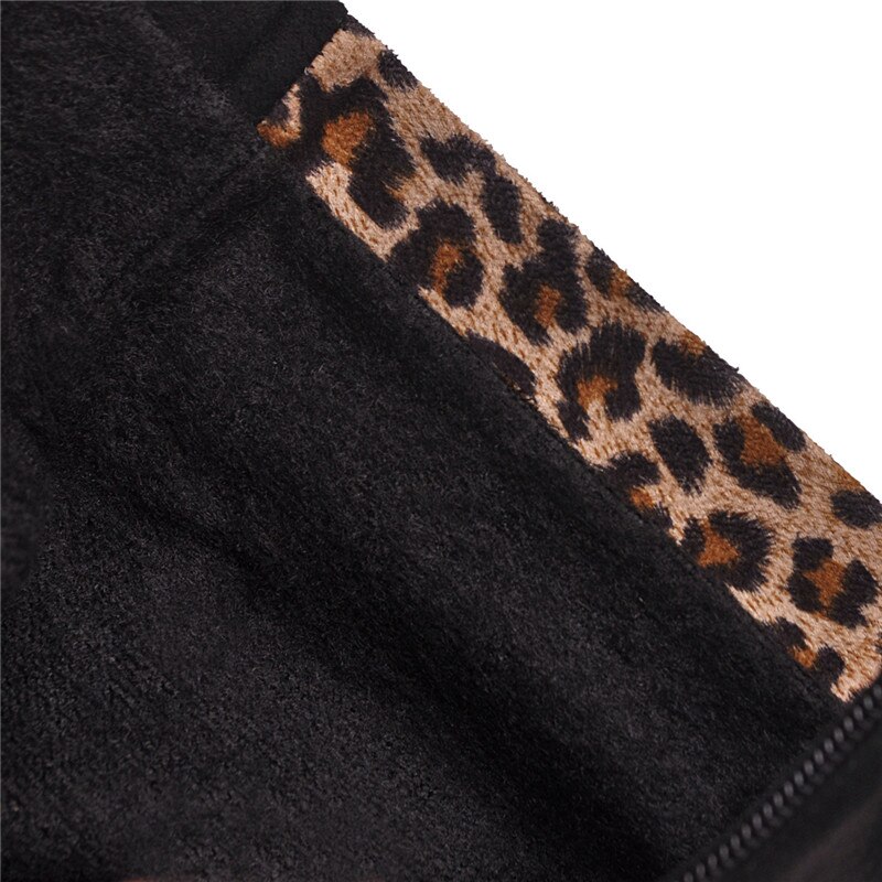 Morazora nieuwste dames enkellaarsjes met luipaardprint, ronde neus en ritssluiting, herfst/winter laarsjes met hoge hak en nette schoenen voor dames