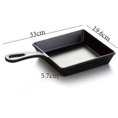 Melamine keuken party display plaat met handvat cookie dienblad zwart kleur schotel: M321120
