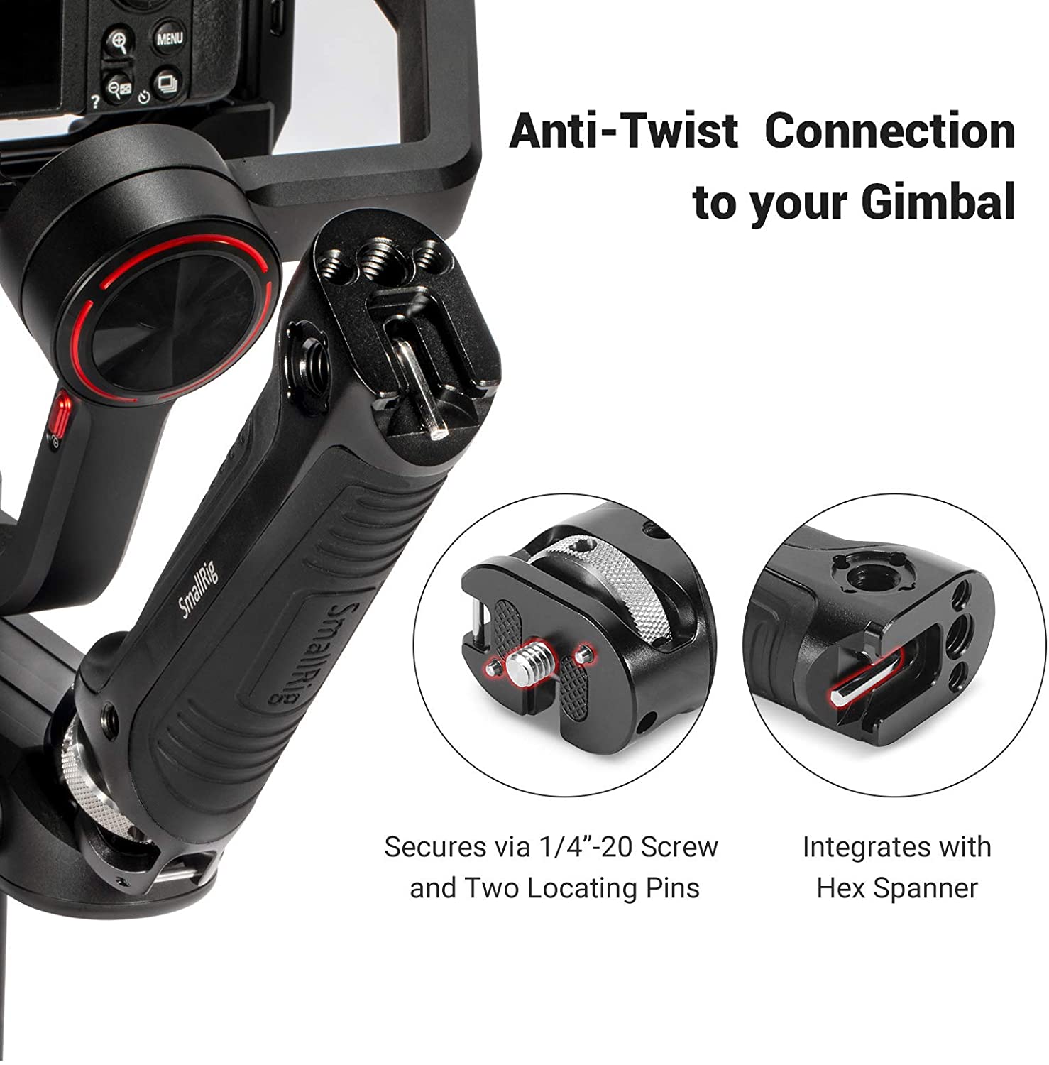 Smallrig Weebill S Handgreep Voor Zhiyun-Tech WEEBILL-S Gimbal W/1/4 3/8 Voor Scharnierende Magic Arm Microfoon Diy opties 2636