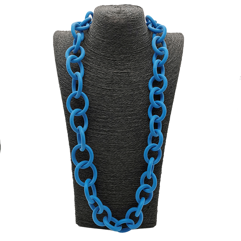 Collar gótico de goma hecho a mano, joyería geométrica de lujo de , collares con colgante redondo para mujer, cadena Multicolor para boda: Oro oscuro