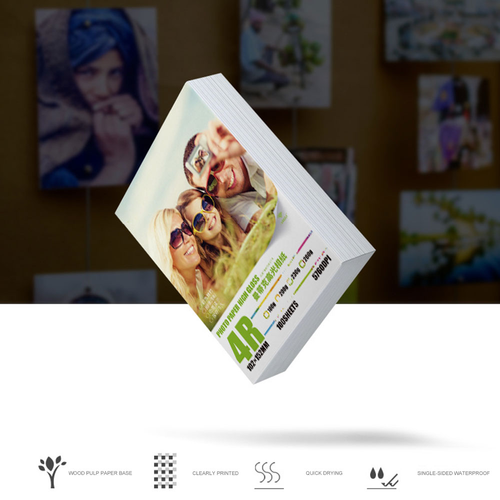 100pcs 5 Inch Printer Photo Paper Color Printing Coated Photographic Paper Glossy Printing Paper For Home Printing