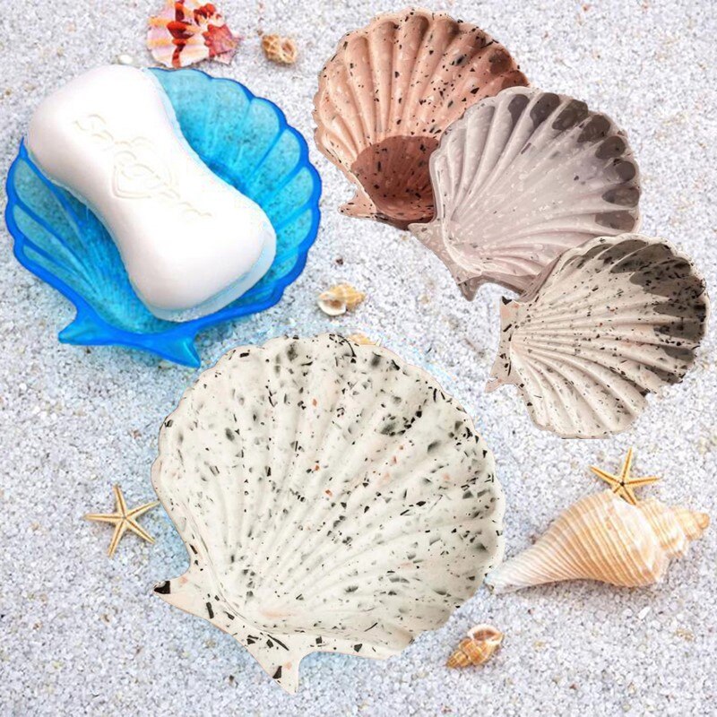Concrete Silicone Mold Shell Shape Jewelry Storage Schulp Glue Tray Mold Clay Mould resin mold silicone tray