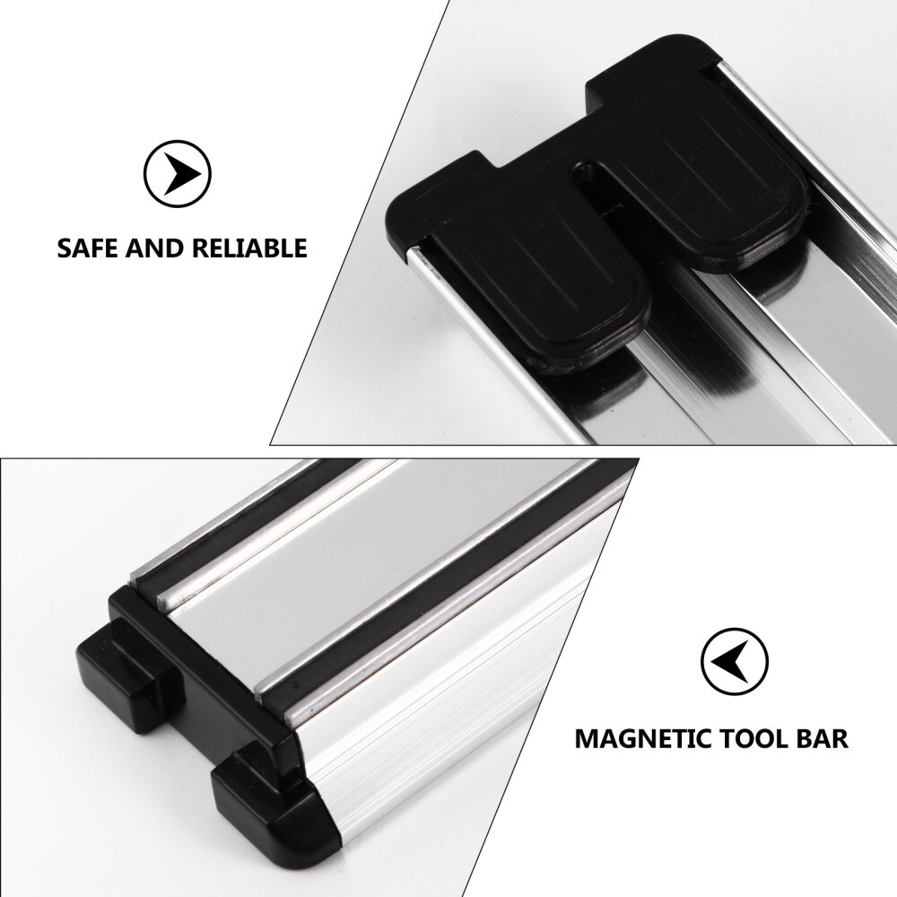 1pc Hanging Aluminum Magnetic Wall Mount Metal Rack Knives Holder Knives Stand Knives Rack for Kitchen Factory