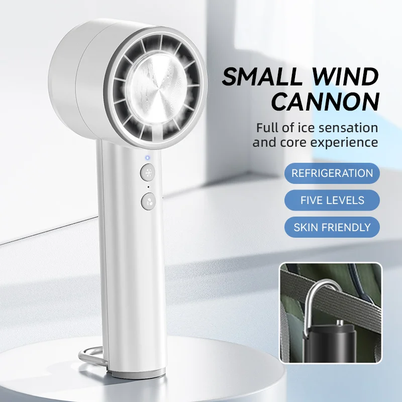 Xiaomi – petit ventilateur portatif de réfrigération, climatiseur Portable silencieux, affichage Led à grande vitesse, ventilateur de chargement Usb à haute puissance éolienne: Black