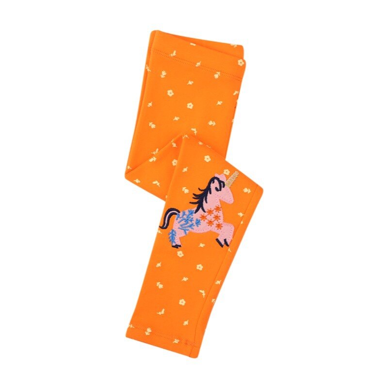 Pantaloni per bambini ricamati con applique da bambina sottile autunno 2022 W01 101