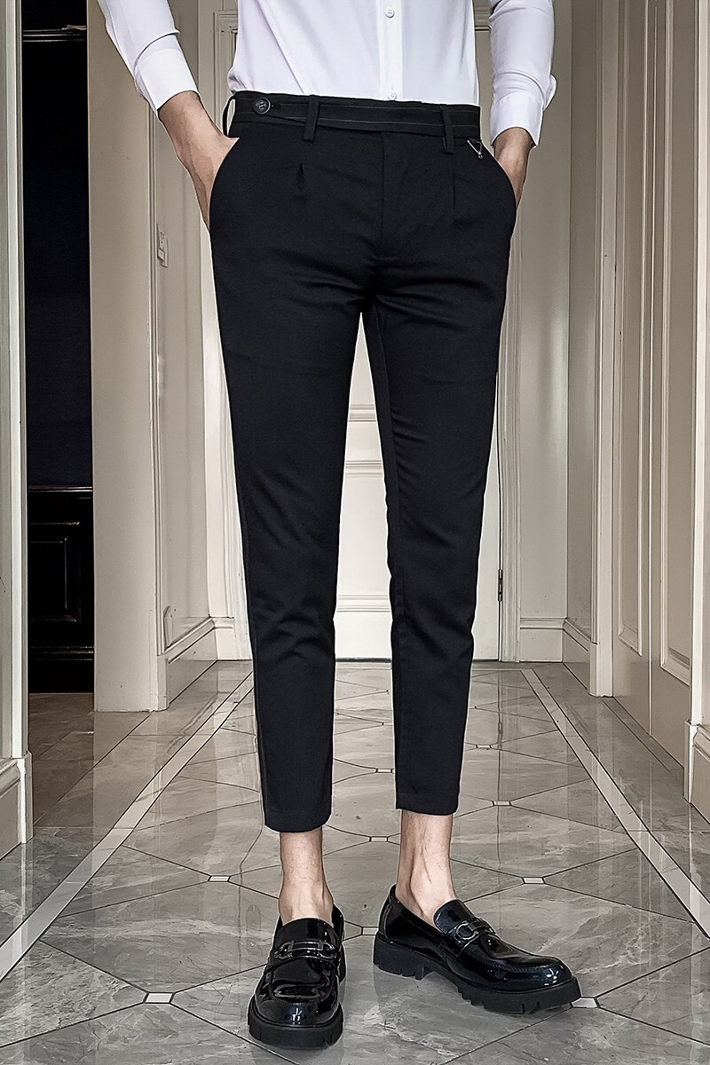 Memory Foam Plush Solid Trousers Pants Suit Ankle-Length Zipper Casual  Pocket Pleated Men's Pants Men's Pants Pants Men Grey : Amazon.co.uk:  Fashion