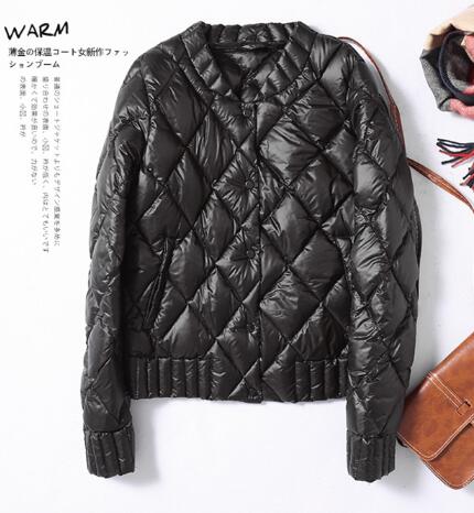 SEDUTMO Winter Plus Größe 3XL Frauen Unten Jacken Ultra Licht Ente Unten Doat Kurze Puffer Jacke Herbst Parkas ED039: Schwarz / M
