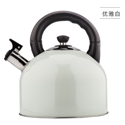 Houmaid keukenaccessoires kookgereedschap roestvrij staal fluitketel water, waterkoker metalen theepot: Wit