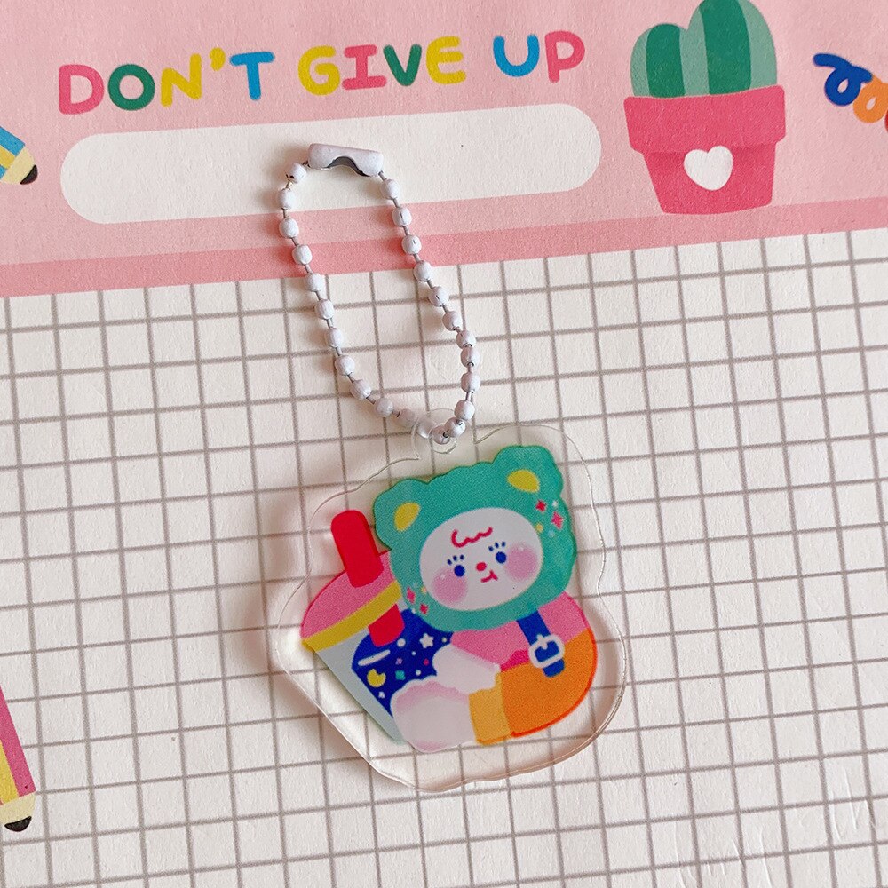Milkjoy Bentoy Kawaii Keychain Travel Tag Girls Key Chain Bag Pendant Children Bag Accessories: 6