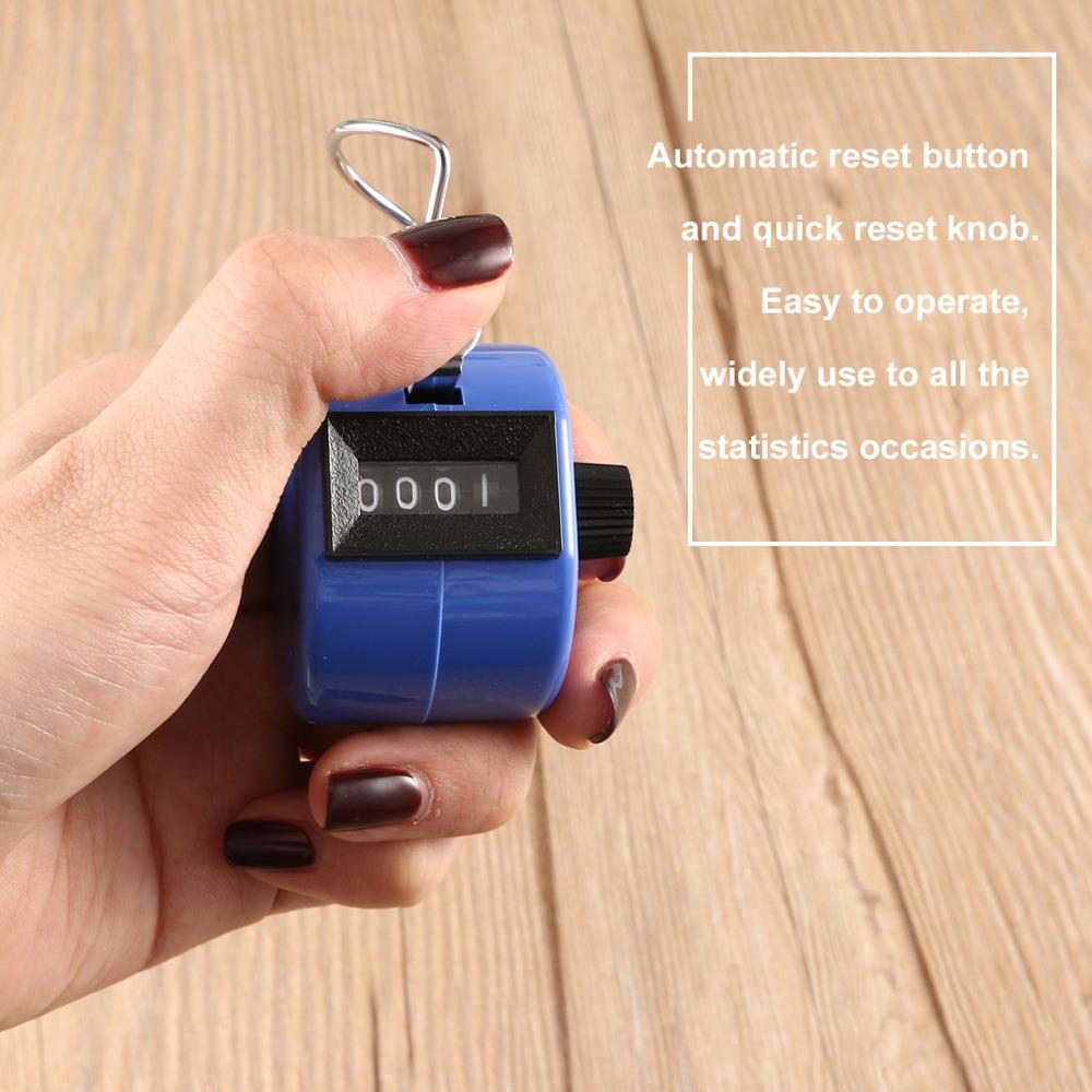1pcs Mini Portable Handheld Golf Tally Click Counter 4 Digital Chrome Manual Number Mechanical Counter In Golf Pitch