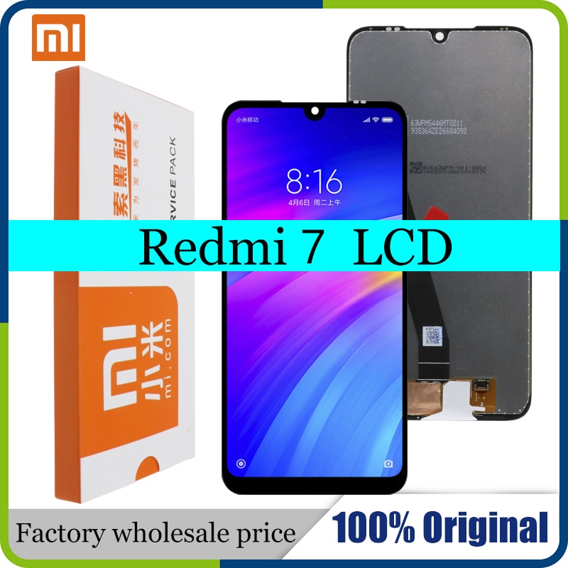 6.26 "Original Xiaomi Redmi 7 LCD avec cadre écran d'affichage + écran tactile panneau numériseur assemblée 1520*720 Redmi7 écran lcd