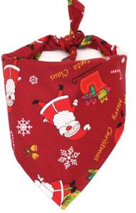 1PC Pet Bibs Saliva Towel Christmas Costume Decor Hats For Cat Dog Christmas Pet Bandana Santa Pattern Triangle Scarf QA 232: green