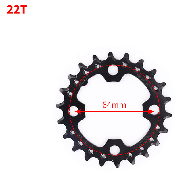 64/104BCD 22T 32T 42T 44T Narrow Wide Bike MTB Chainring Single Tooth Chain Ring Durable Bike Acces Bicycle Part Chainring: 22T