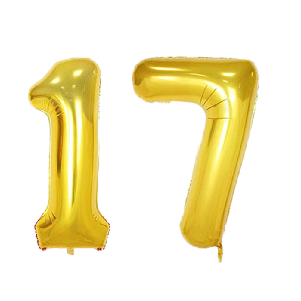 40 pulgadas 10 11 12 13 14 15 16 17 18 19 Globo Oro rosa Plata 10.o 11.o 12 13 14o 15o Decoración de de cumpleaños Globos