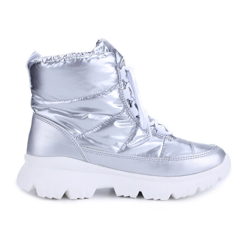 Morazora Winter Vrouwen Laarzen Lace Up Platform Dikke Bont Snowboots Waterdicht Schoeisel Dames Enkellaars Vrouwen Katoen