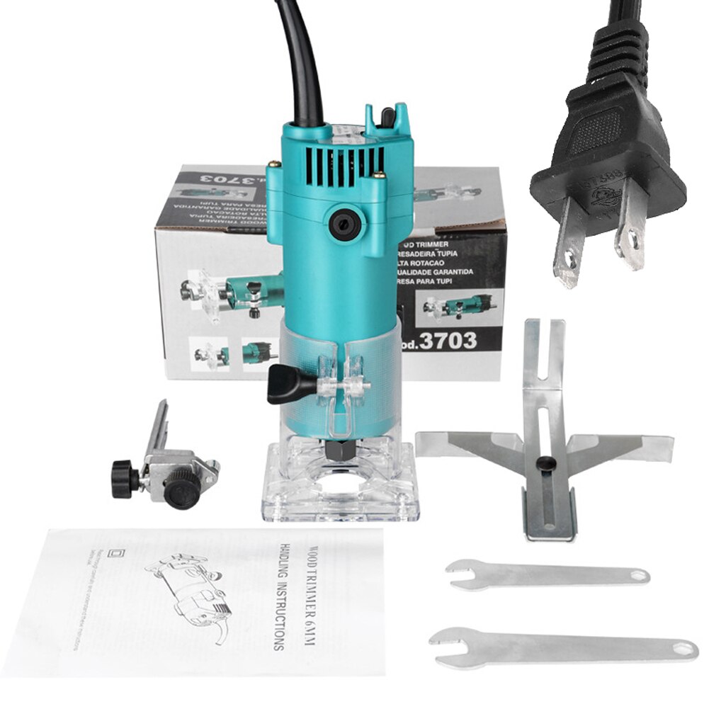 450W Handheld Woodworking Electric Trimming Machine Multifunctional Electromechanical Wood Milling Engraving Slotting Machine