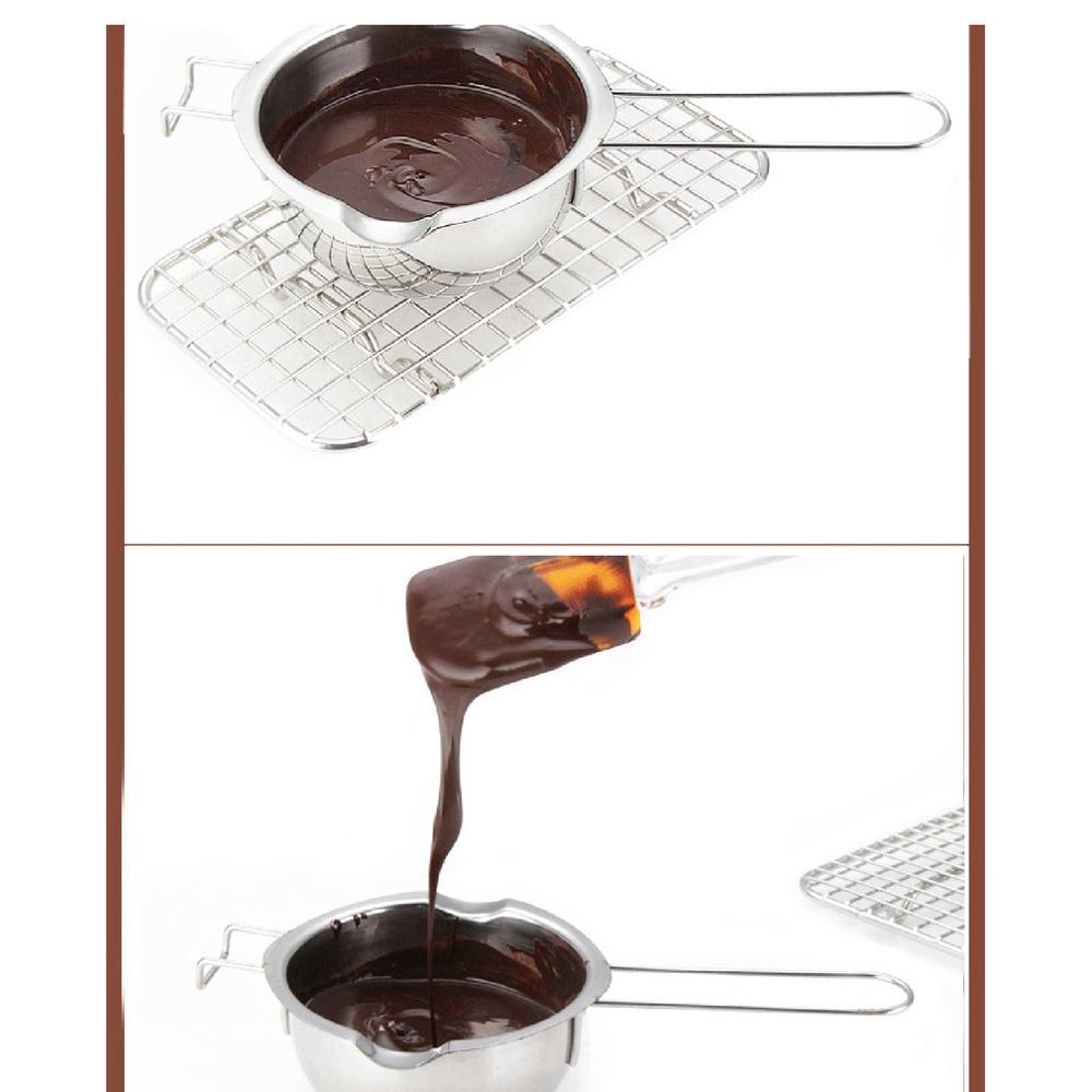 Rvs Chocolade Boter Milt Melt Ting Kom Lange Grip Handvat Diy Gebak Koken Dessert Bakken Gebak Keuken Gereedschap