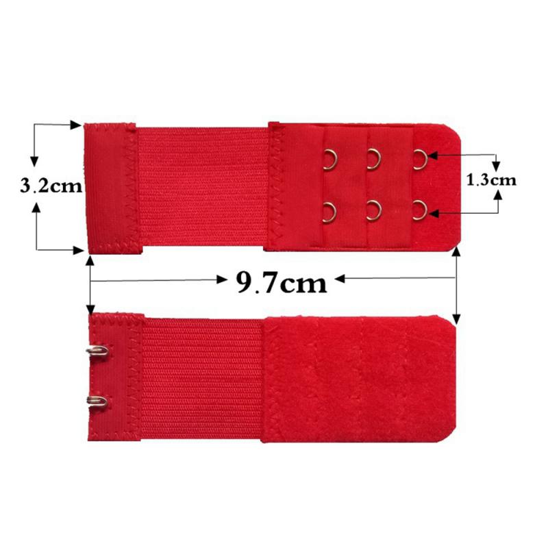 3 Rows 2 Hook Bra Extender For Women&#39;s Elastic Bra Extension Strap Hook Clip Expander Adjustable Belt Buckle Extenders: 04 1pc