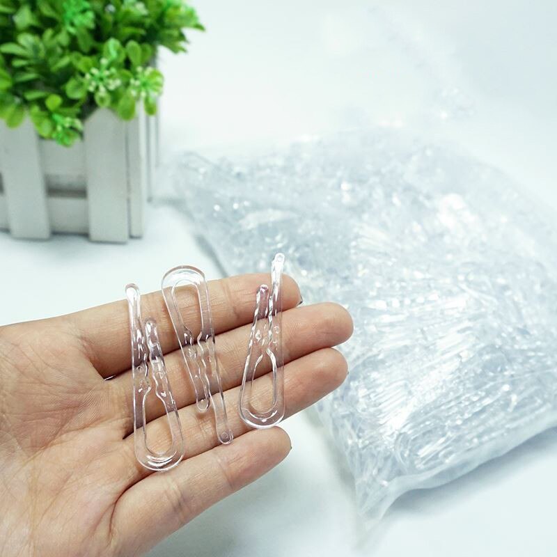 1000 pezzi di plastica trasparente clip trasparente calze multifunzione clip di stoffa molletta dentata per camicia reggiseno scontrino calzino pantaloni