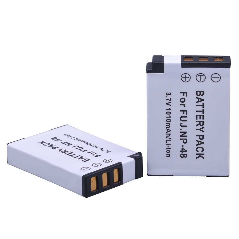 2 Stks 3.7 V 1010 mAh NP-48 NP48 NP 48 Batterij + USB Dual Charger voor Fujifilm NP-48, FNP48, BC-48 Fujifilm XQ1, XQ2 Digitale Camera