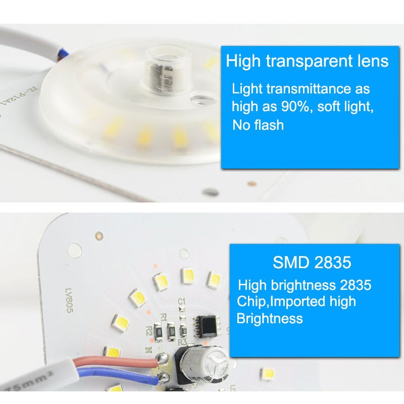 Greeneye Mini Led Module 12W 18W 24W Voor Plafond Lamp Downlight Vervangen Accessoire Magnetische Lichtbron board Lamp 220V