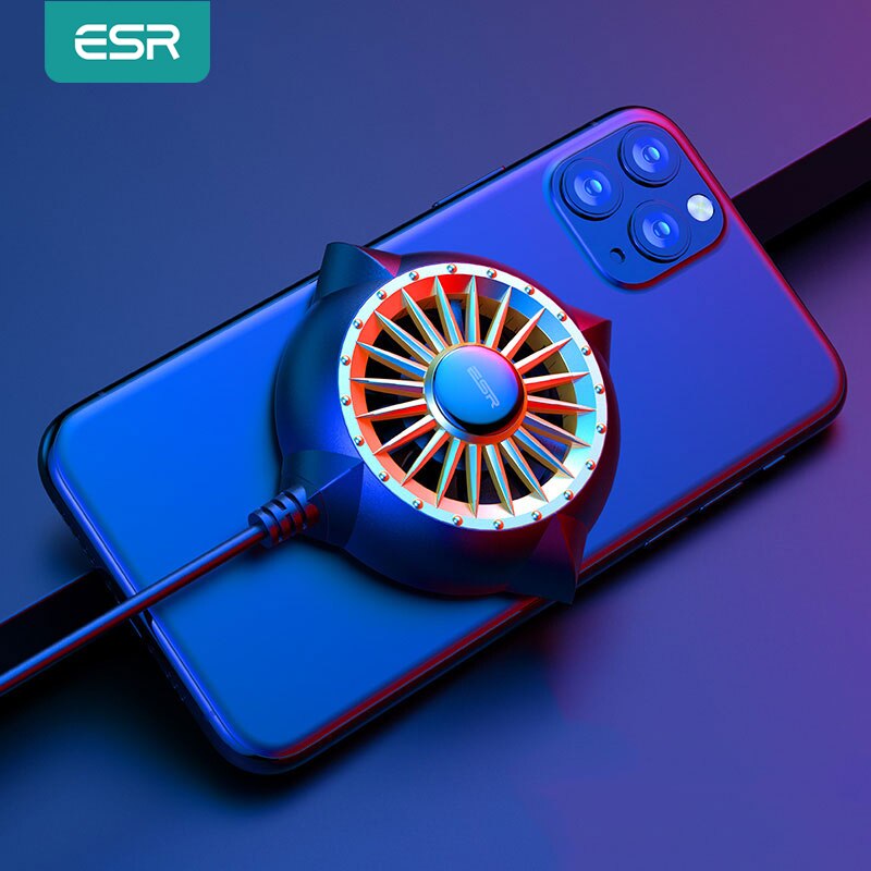 ESR-ventilador de refrigeración para teléfono móvil, radiador para iPhone, Samsung, Huawei, Enfriador de teléfono portátil para IOS y Android