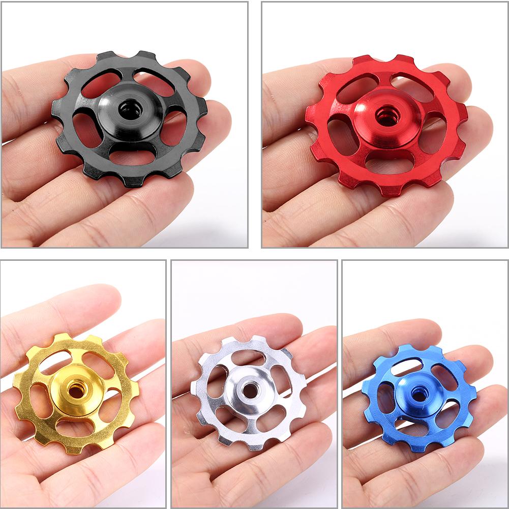 11T Bicycle Rear Derailleur Jockey Wheel Ceramic Bearing Aluminum Alloy MTB Mountain Bike Guide Roller Black Red Gold Silver
