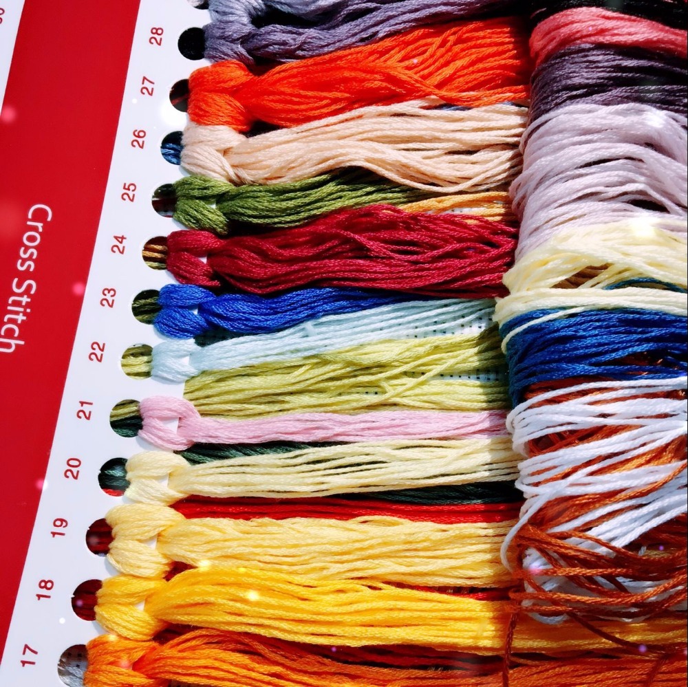 Handarbete dmc färg kattstygn, kit för broderi set, söt katt katt djurmönster räkning korsstygn hem vägg inredning