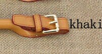 Pu läder aprikos khaki beige handväska väska rem bälte gör det själv tillbehör handtag med nål spänne 43cm 1 par/lot: Kaki