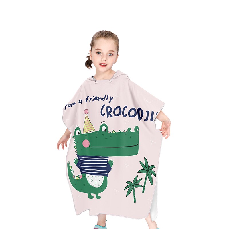 Kitten Kind Strand Veranderende Poncho Cartoon Meisjes Seaside Zonnebrandcrème Strand Gewaad Microfiber Snel Droog Hooded Handdoek Dieren Gedrukt: 22K