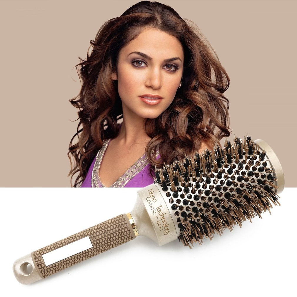 25/32/45/53Mm Nylon & Varkenshaar Haar Ronde Borstel Keramische Aluminium Haar Kam Professionele Kappers borstel Kapper Styling Kam