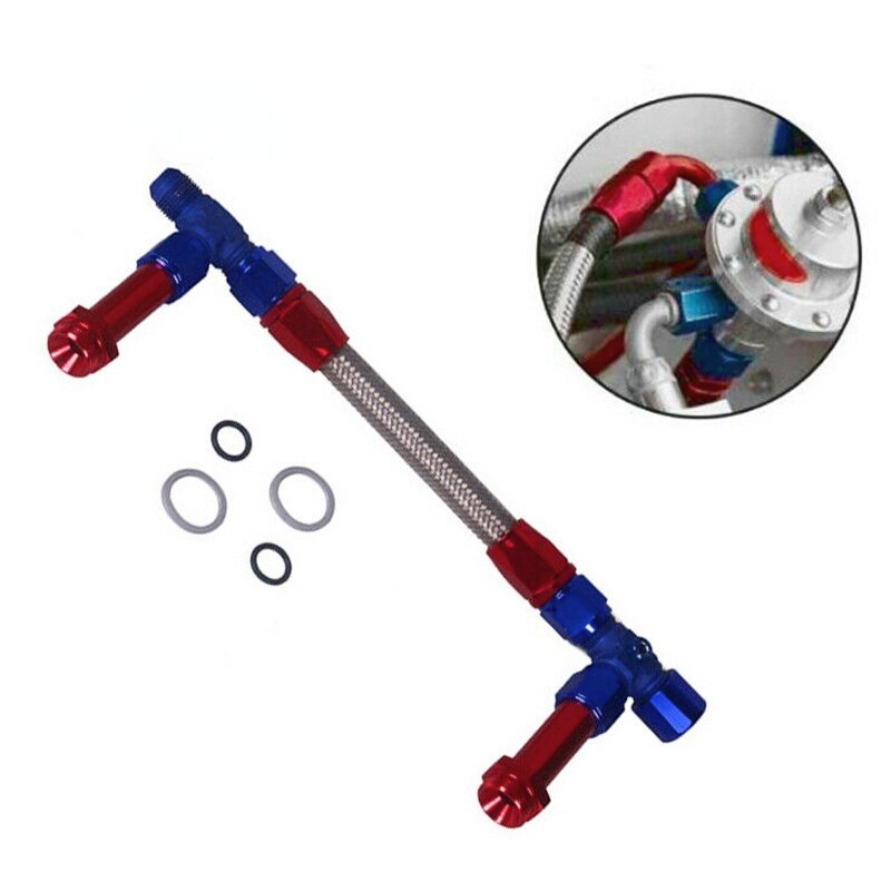 4150 Braided Dual Feed Fuel Line Kit Stainless steel braided hose oil package 7/8"-20 Fuel pipe Car Modification accessories