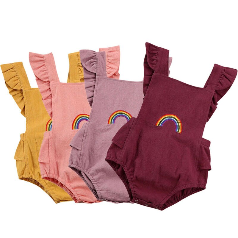 Pudcoco UNS Lager 0-18M Neugeborenen Kleinkind Baby Jungen Mädchen Body Ärmel Baumwolle Sunsuit Sommer Outfit Set Kleidung