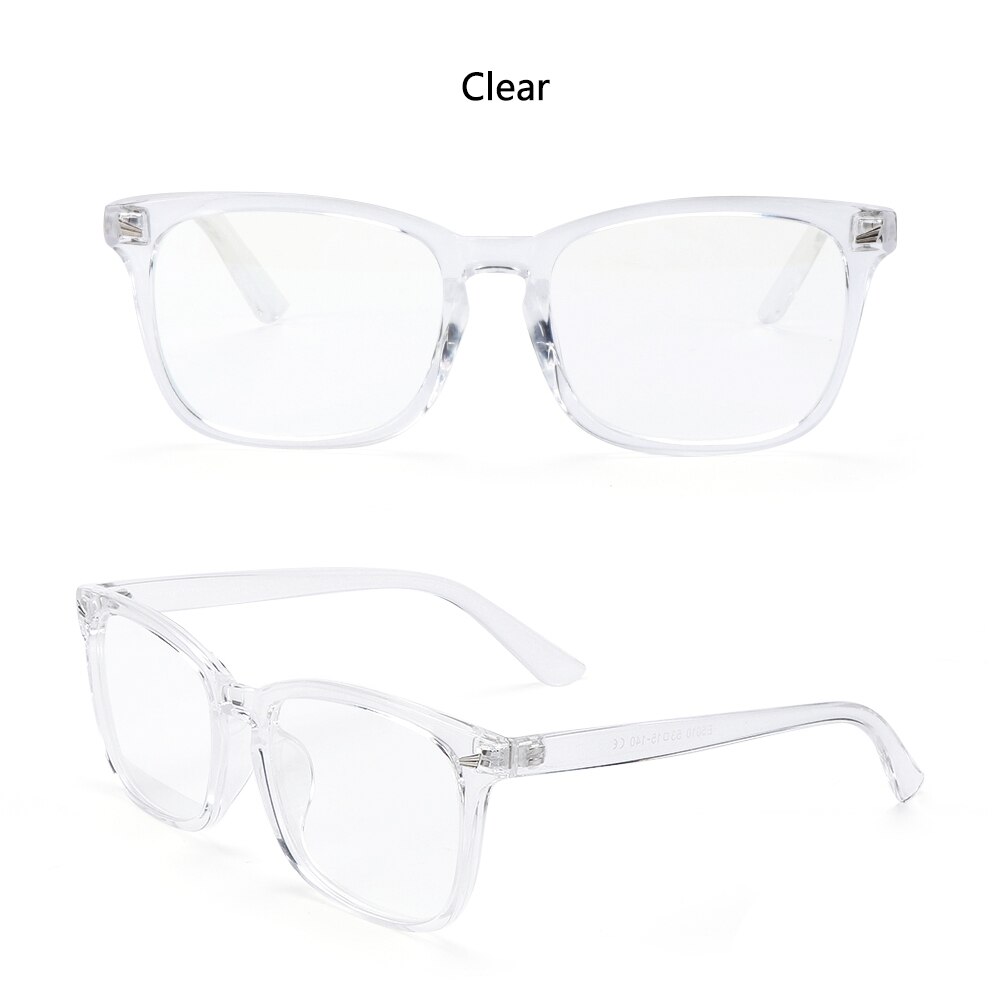 1PC Anti UV Blue Light Blocking Glasses Women Men Transparent Len Computer Glasses Anti-fatigue Anti Blue Rays Eyewear: type1-Clear