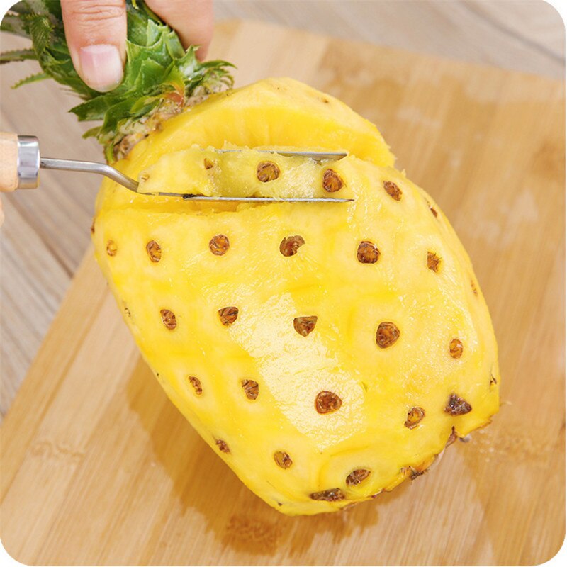 1pcs Keuken Gadgets Rvs Pineapple Slicer Eye Nemen Clip Ananas Dunschiller Ananas Mes Keuken Accessoires-S