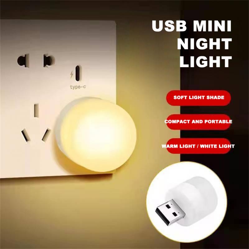 Pequeña lámpara con enchufe USB, luz LED nocturna para ordenador, carga de energía móvil, Mini lámparas para libros, protección ocular LED, luz de lectura cuadrada