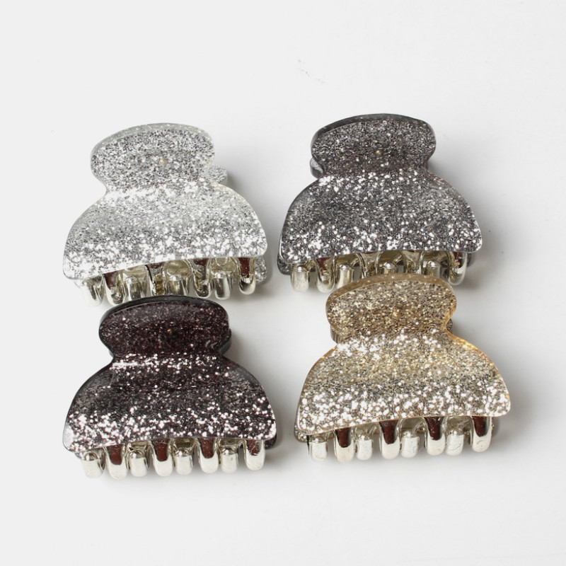 Conjunto de 4 unids/set de horquillas pequeñas para el pelo para mujer, accesorios para el cabello para niña, Color metálico brillante y Noble