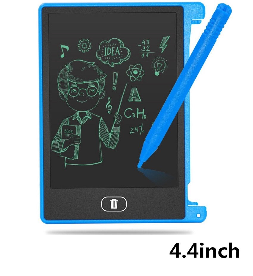 4.4/6.5/8.5/10/12 Inch LCD Handwriting Board Electronic Drawing Board Children Hand Painted Educational Toys: 4.4 inch blue