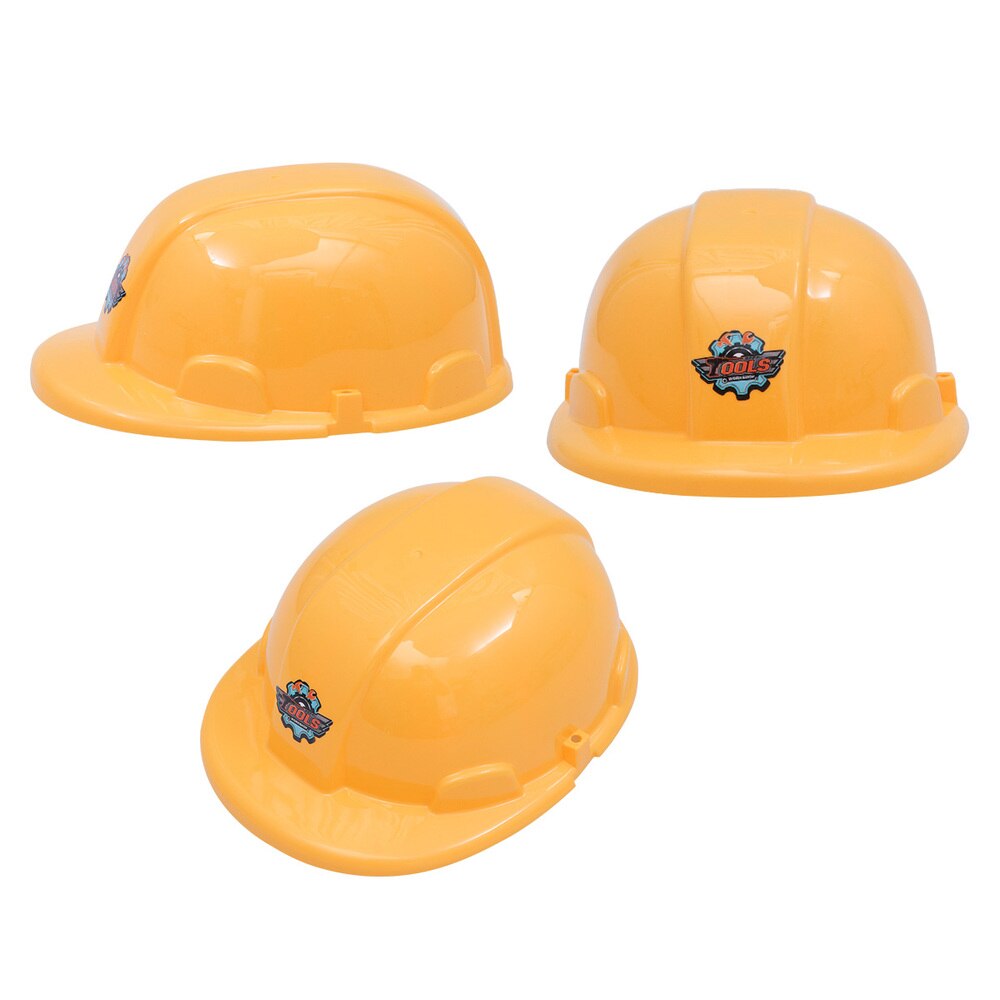 6pcs Hat Simulation Yellow Practical Construction Hat for Children Playing: Default Title