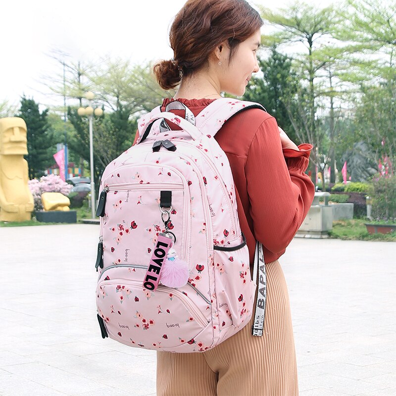 Large Schoolbag Cute Student School Backpack Printed Waterproof Bagpack Primary School Book Bags For Teenage Girls