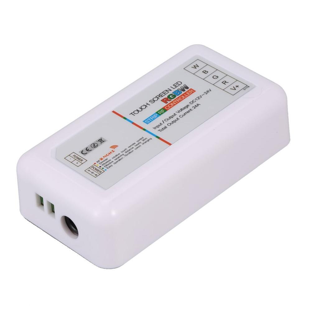 2.4G RGBW Touch Controller LED Strip Wireless RF Remote Control With Remote Wall Holder for LED Strip Light