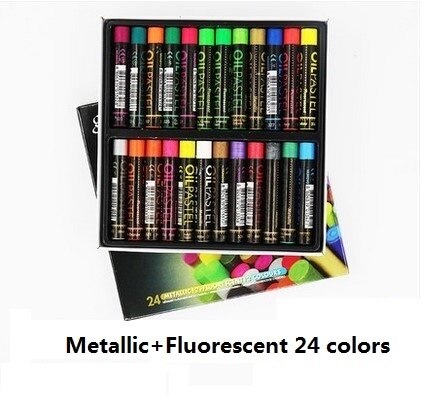 Mungyo Olie Pastel Voor Kunstenaars 12/ 24/36/48 Diverse Metallic | Fluorescerende | Normale Kleur Box Set: MetallicFluorencent