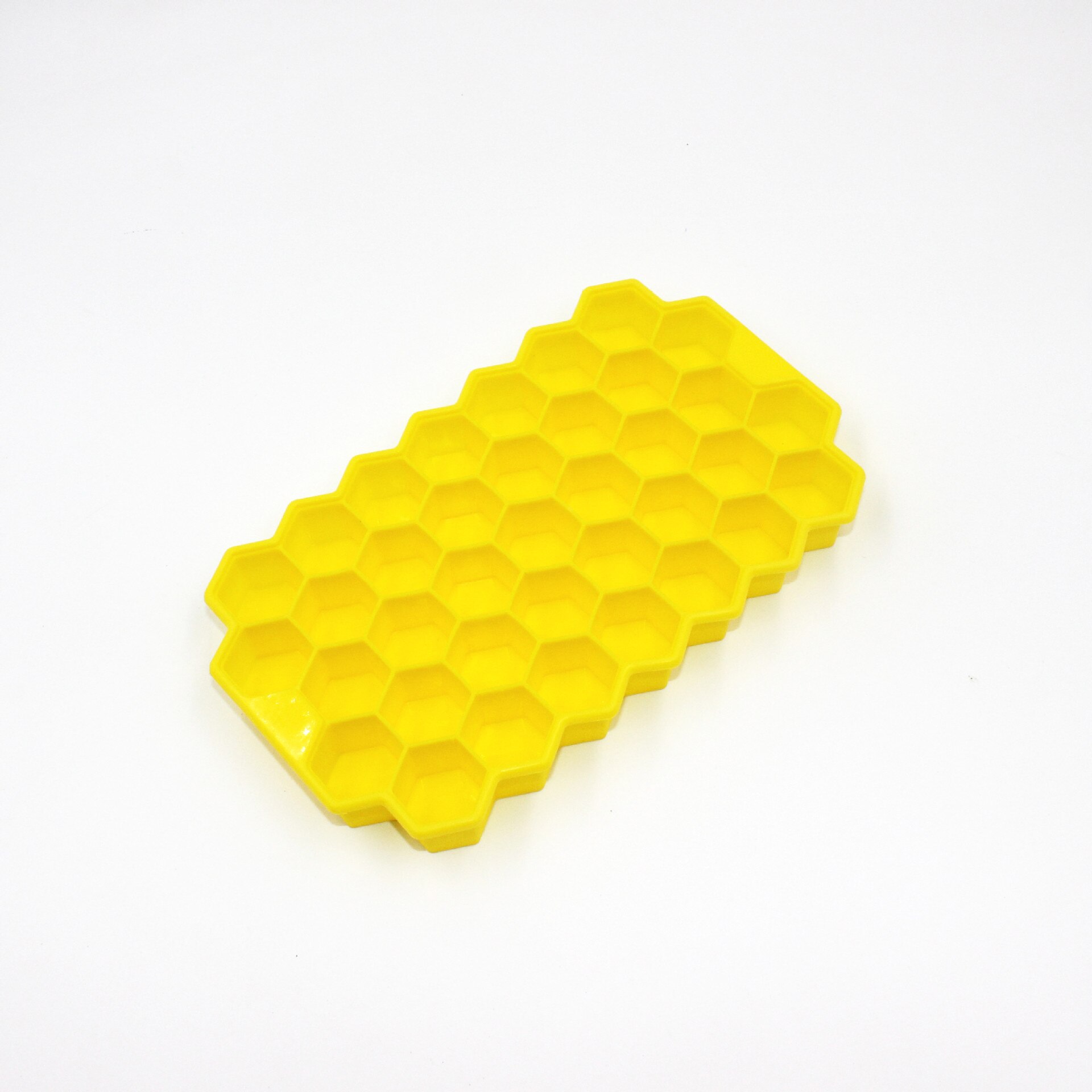 Honeycomb Shape Ice Cube 37 Cubes Ice Tray Ice Cube Mold Storage Containers Ice Cube Tray Mold Ice Tray silicone ice cube tray: Yellow