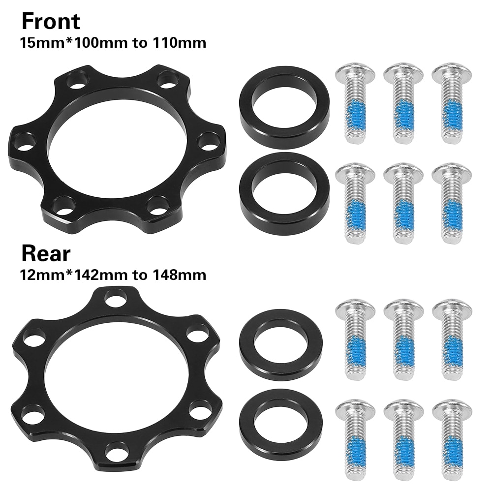 Bike Hub Adapter Boost Hub Conversion Kit Front 15x100MM to 110MM Rear 12x142MM to 148MM Front Rear Boost Adapter Conversion