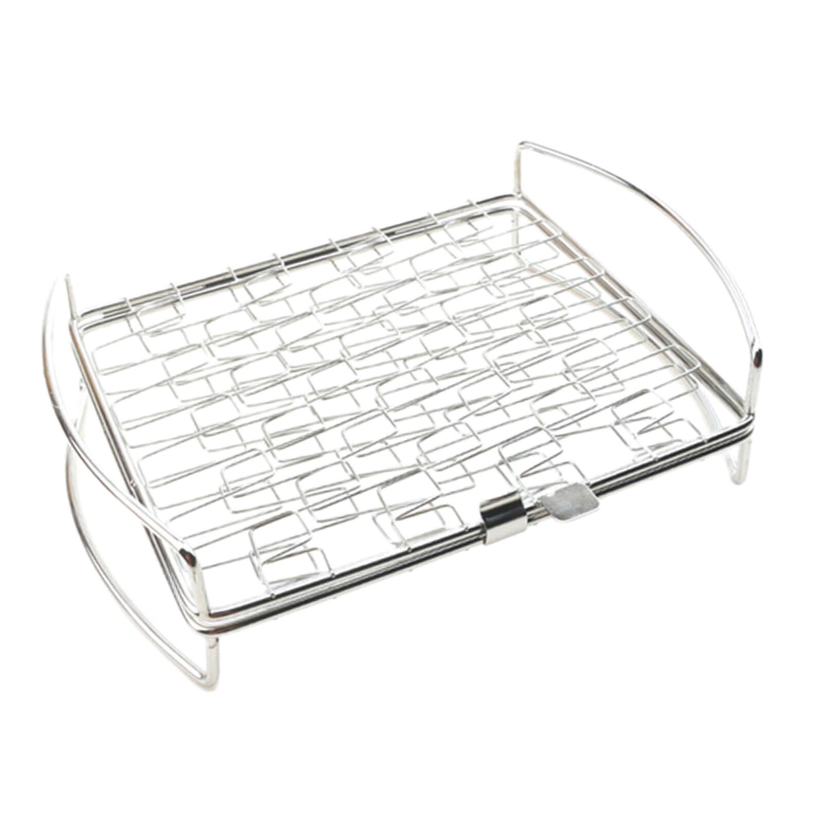 Cesta de parrilla de acero inoxidable antiadherente, red plegable para barbacoa, red para asar carne, pescado, pollo, herramienta de Picnic para acampar al aire libre