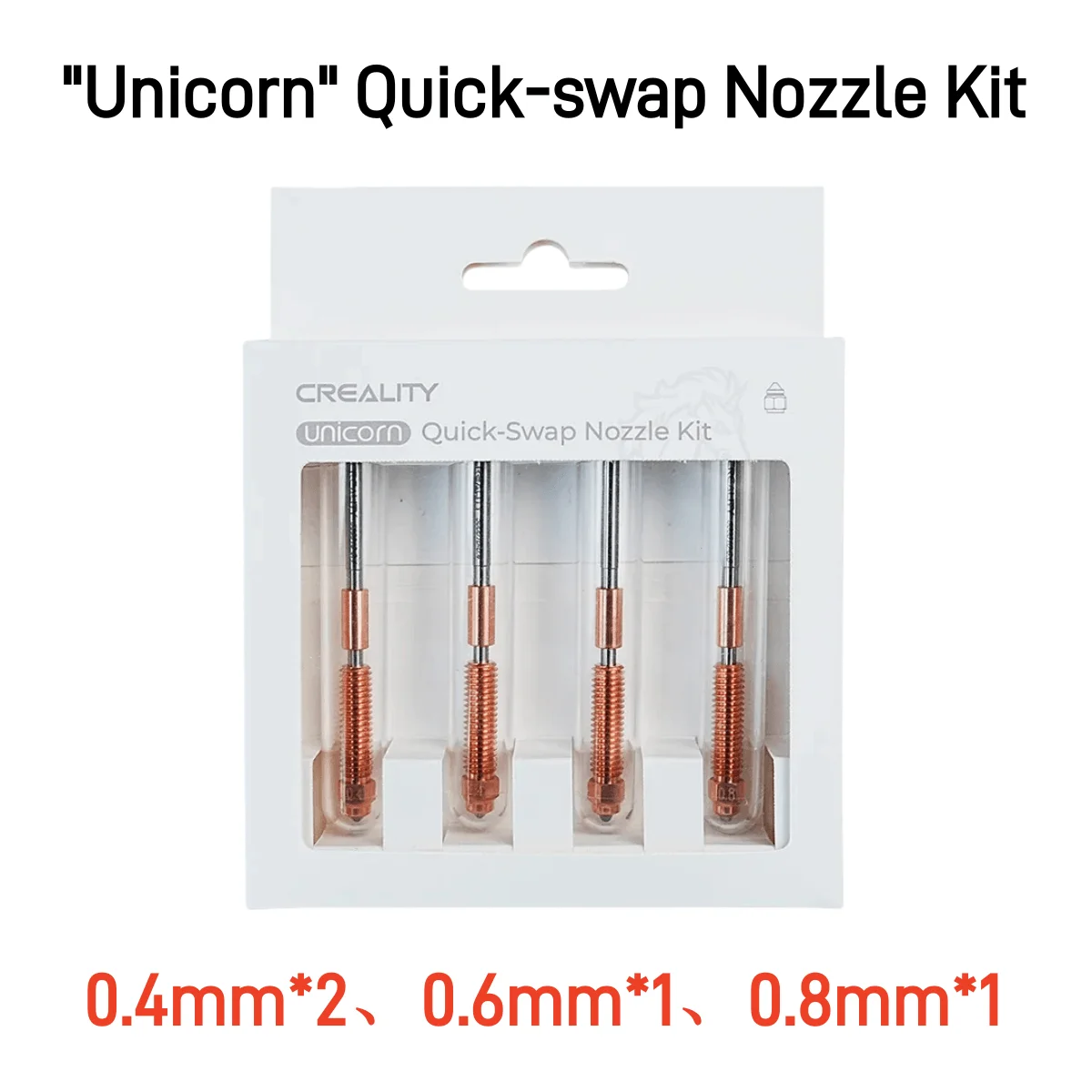 Creality ufficiale K1C Ugello Unicorn Kit ugelli Quick-Swap Ugelli ad alta velocità in acciaio temprato da 0,4/0,6/0,8 mm per K1C/Ender V3: 1.0mm / Caffee