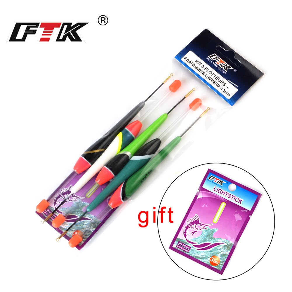 FTK 5 unids/lote abeto Barguzinsky 3g4g5g6g7g peso pesca Float de 18cm de longitud-20,5 cm flotar en la pesca de la carpa