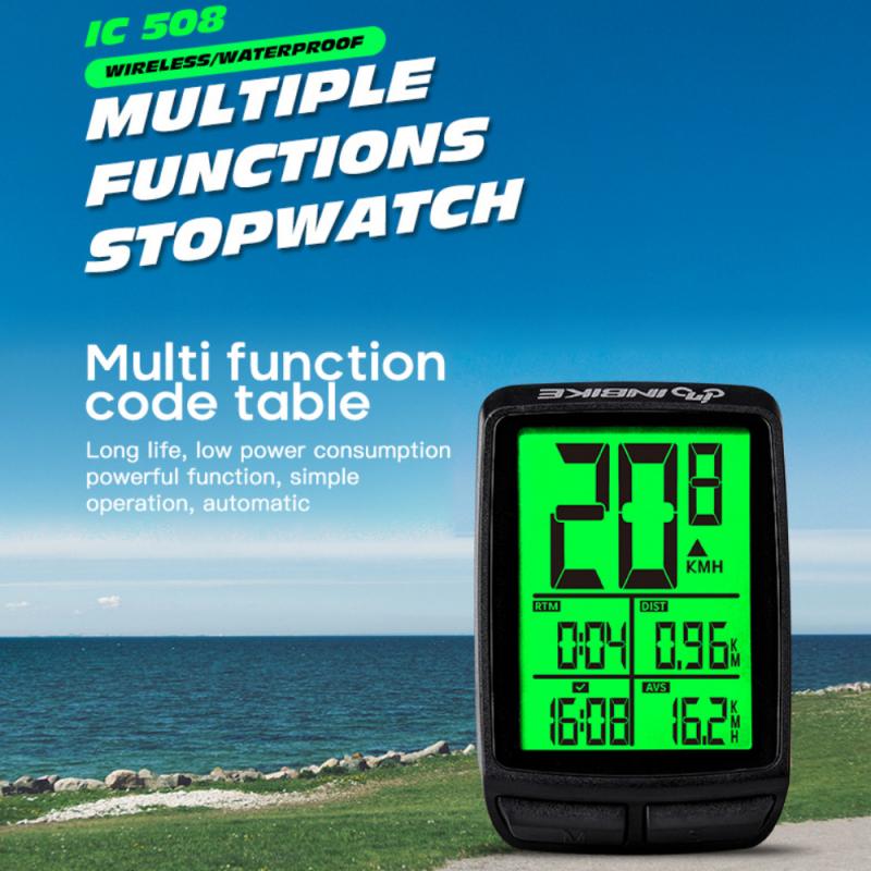 INBIKE Ordinateur De Vélo Sans Fil Étanche VTT Vélo Compteur De Vitesse Vélo LED Compteur Velo Accessoires GPS Cyclocomputer