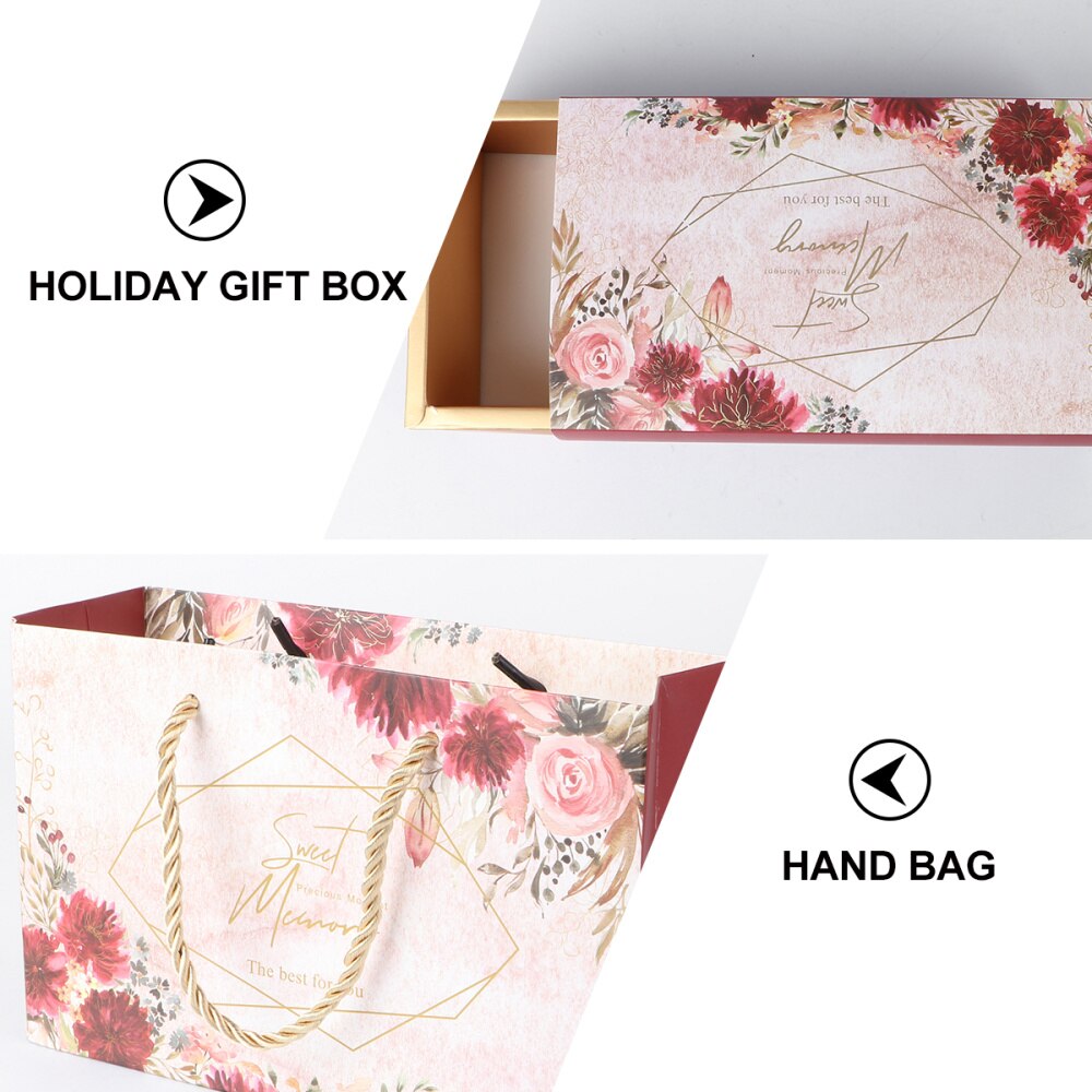 2 Pcs Paper Boxes Candy Birthday Boxes for Birthday Wedding Party