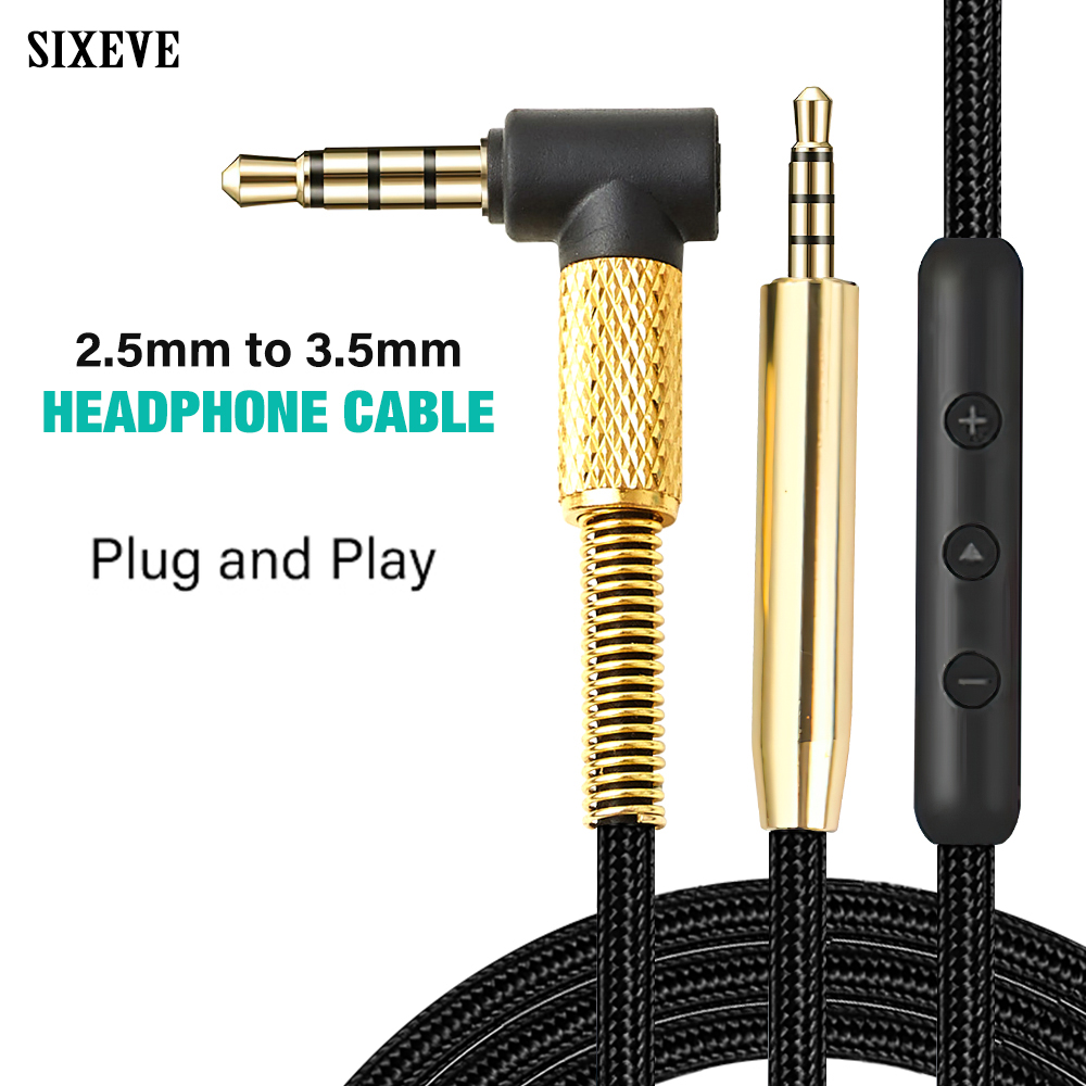 Cable de Audio Jack de 3,5mm a 2,5mm para AKG Y50 Y45 Bose QC25 OE2 QC35 JBL S700 conector adaptador para auriculares Cable auxiliar estéreo